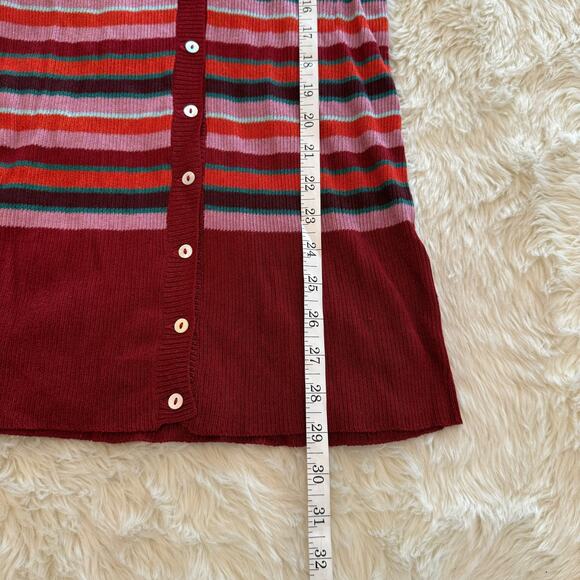 Zara Stripe Metallic Thread Knitwear Cardigan Sweater Small NWT - Picture 13 of 15